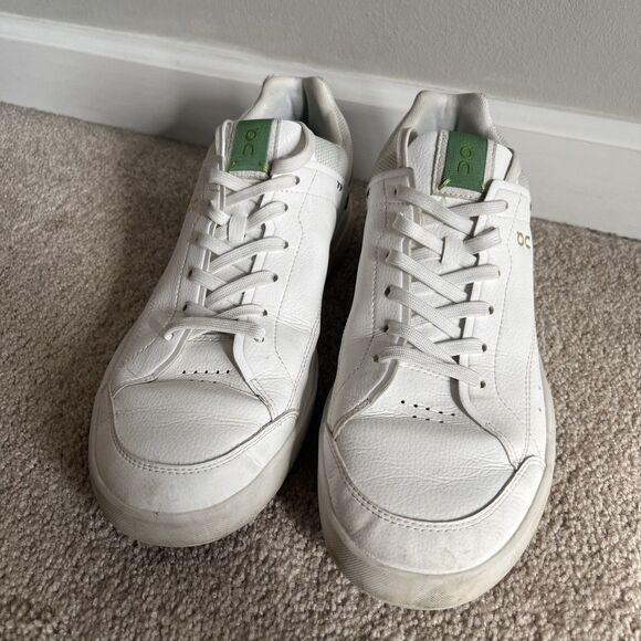 On Cloud Roger Centre Court Tennis Sneakers Mens 10 White Leather Sports Outdoor - Picture 2 of 6